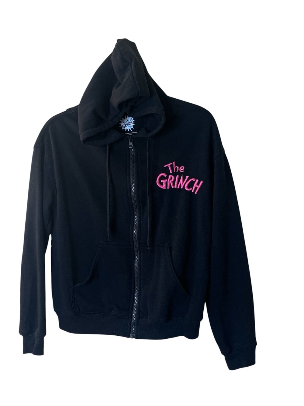 The Grinch Christmas Black Zip Hoodie Sz S